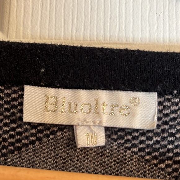 BLUOLTRE cropped pullover checkered black cream - Picture 3 of 7